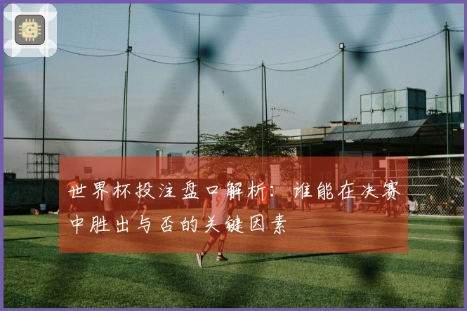 世界杯投注盘口解析:谁能在决赛中胜出与否的关键因素